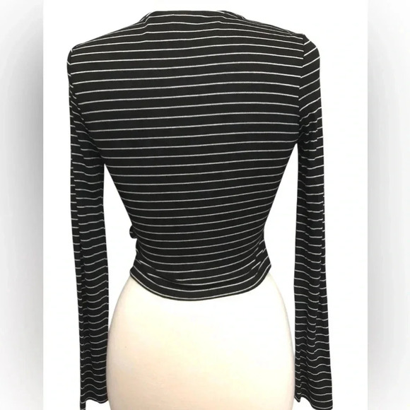 Wild Fable Striped Wrap Tie Crop Top- NWT - Picture 6 of 9